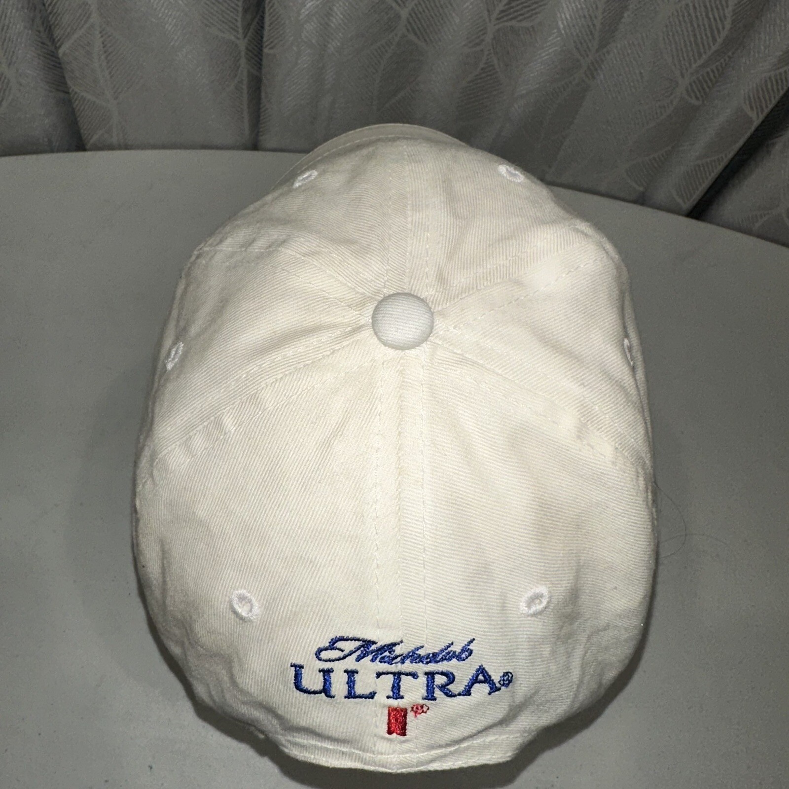 Michelob Ultra White Hat with Red Logo Snapback Cotton
