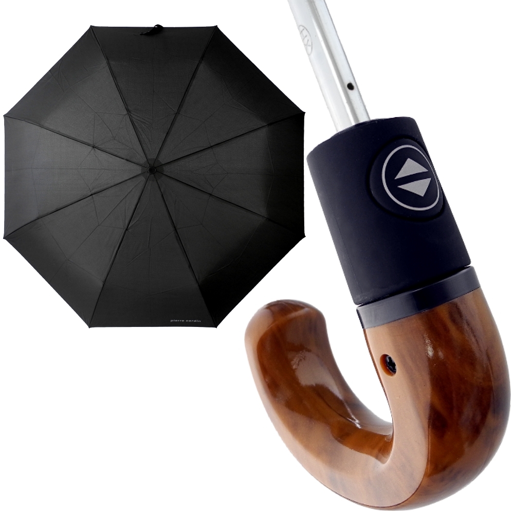 pierre cardin mens umbrella hook handle pocket umbrella automatic umbrella new