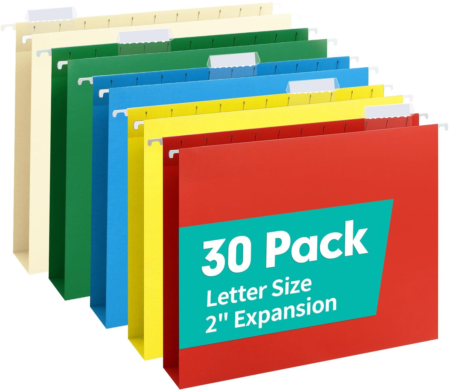 Extra Capacity Hanging File Folders 30 Pack Heavy Duty for Bulky Files