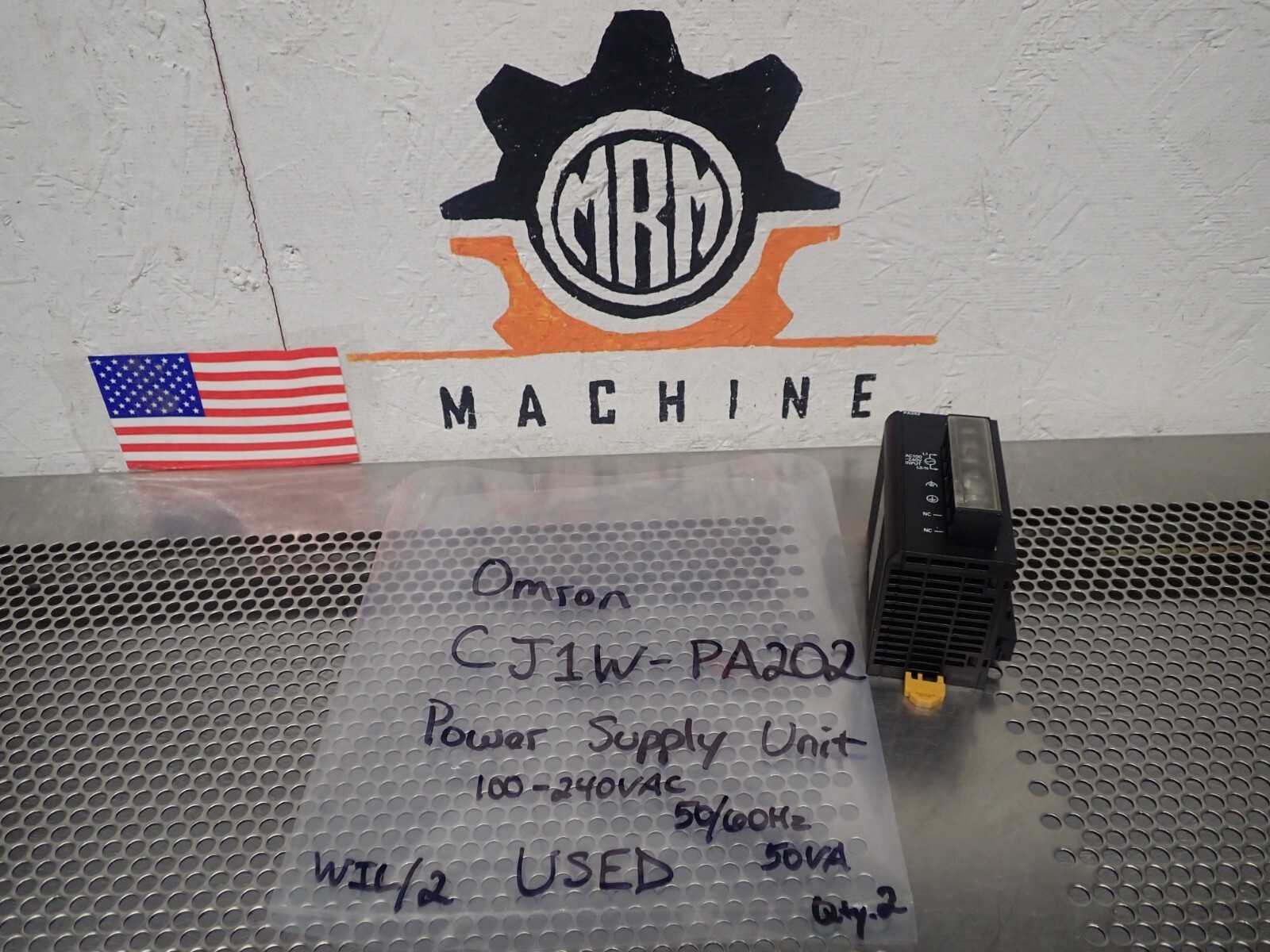 Omron CJ1W-PA202 Power Supply Unit 100-240VAC 50/60Hz 50VA Used With Warranty