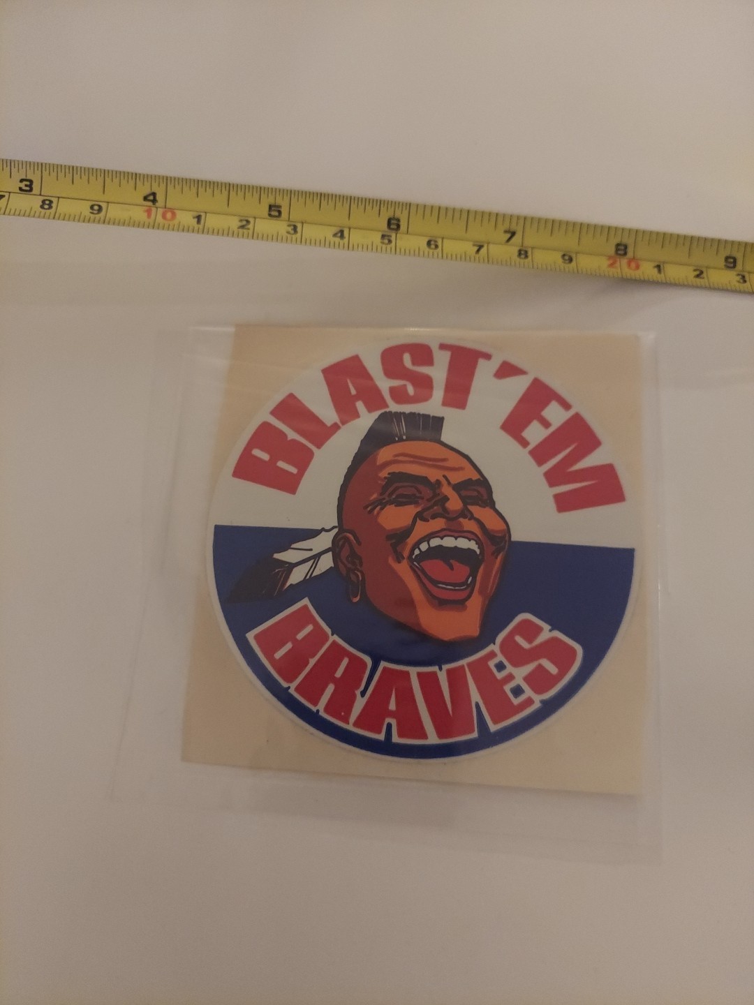 Vintage Blast Em Braves Atlanta Braves   Sticker/ Decal