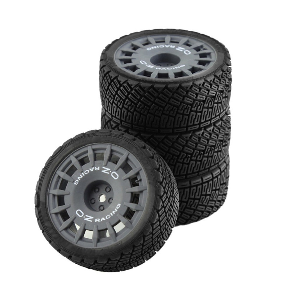 4pcs 1/10 RC Car 67mm Outer Diameter 12mm Hex Tires on Road Tyre Wheel Set
