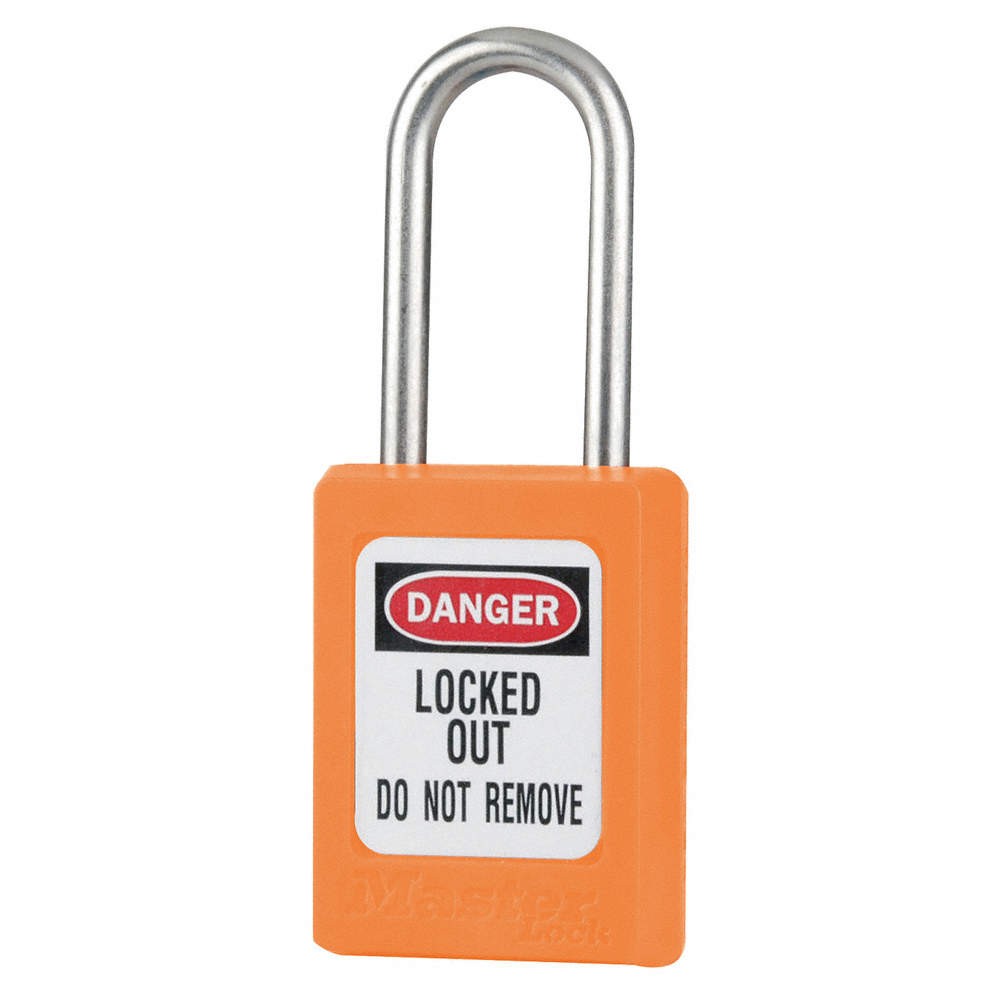 MASTER LOCK S31ORJ Lockout Padlock,KD,Orange,1-7/8"H 6MCR8