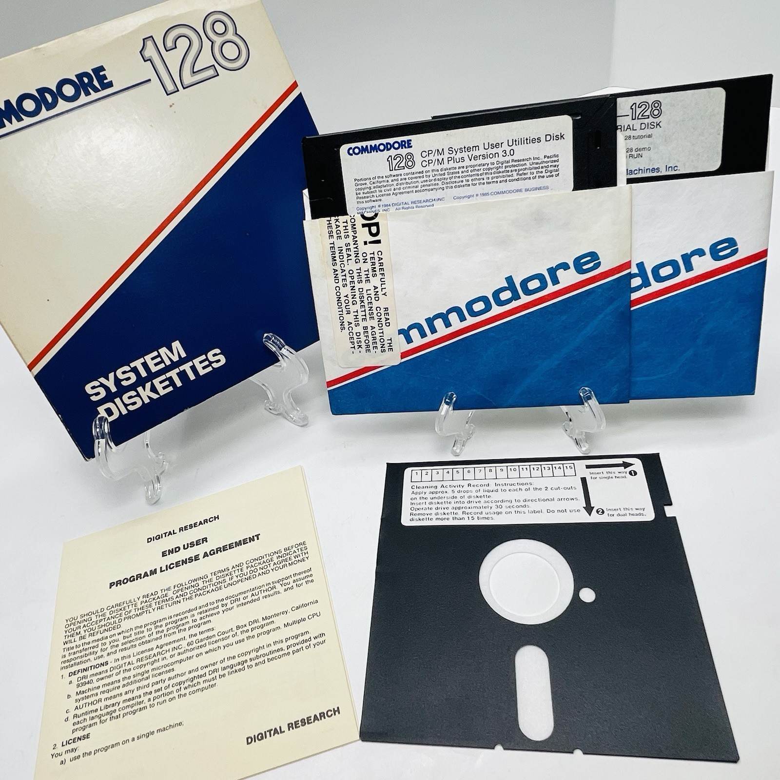 Commodore 128 SYSTEM DISK 5.25" Floppy Utility CP/M Plus 3.0, Tutorial + Cleaner