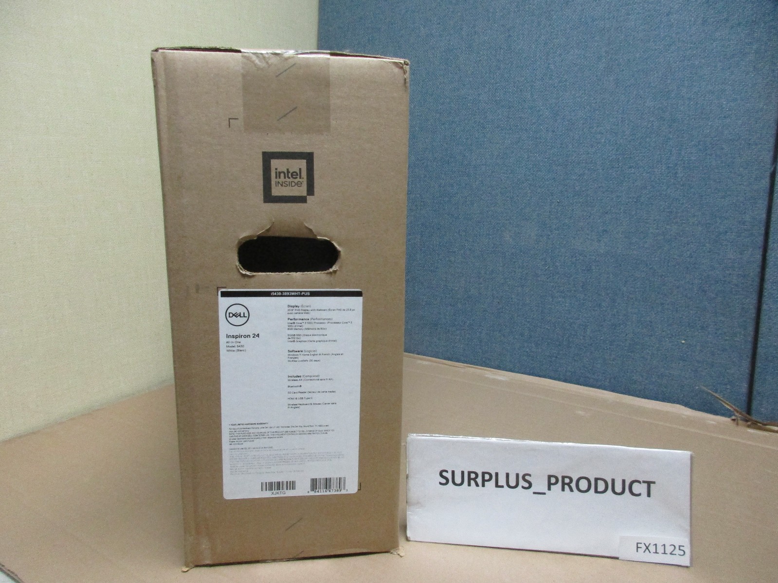 DELL 5430 AIO PC, IC 3 100U,8GB M,512GB SSD,Wi-Fi 6,W 11H,i5430-3893WHT-PUS-NEW