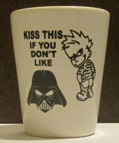 Kiss This Darth Vader 1½oz. White Shot Glass