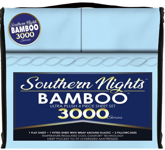 Southern Nights Bamboo 3000 4pc Sheet Set King Size