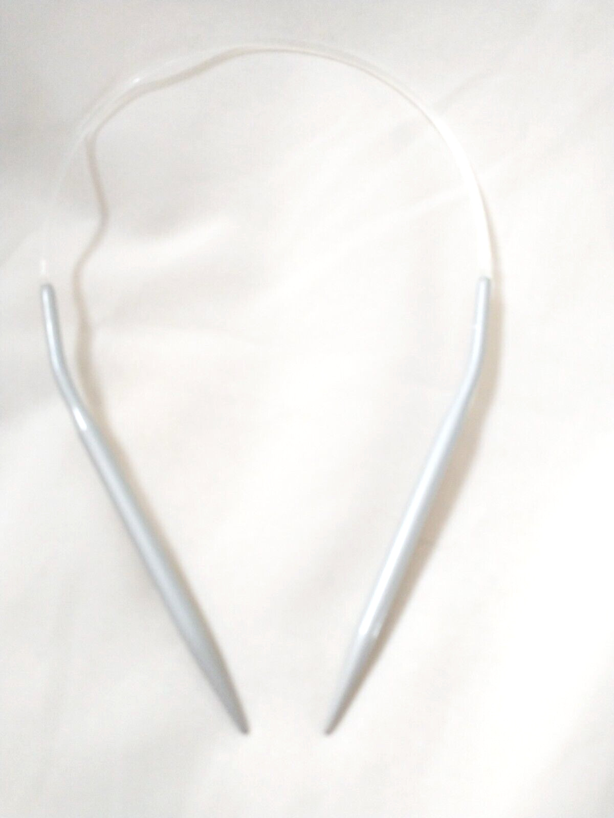 Gray Plastic Knitting Needles- Circular-size  7 or 4.5 mm - 15" long