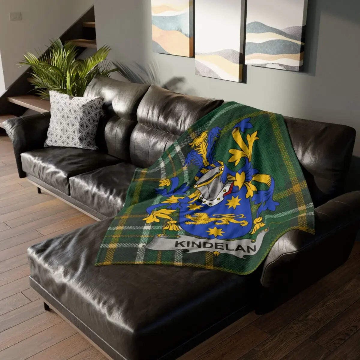 Kindelan Family Crest Irish Blanket