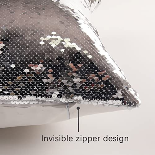 Reversible Mermaid Sequin Pillow Case Blanks 16"x16" - Customizable Decorative C