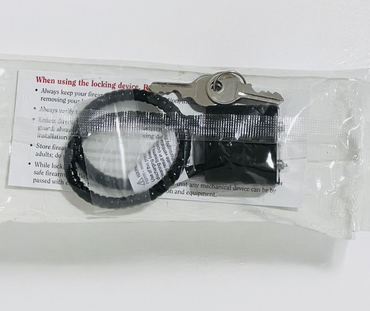 Ruger Cable Lock Brand New 2 Keys Firearm Safety Trigger Lock 30mm