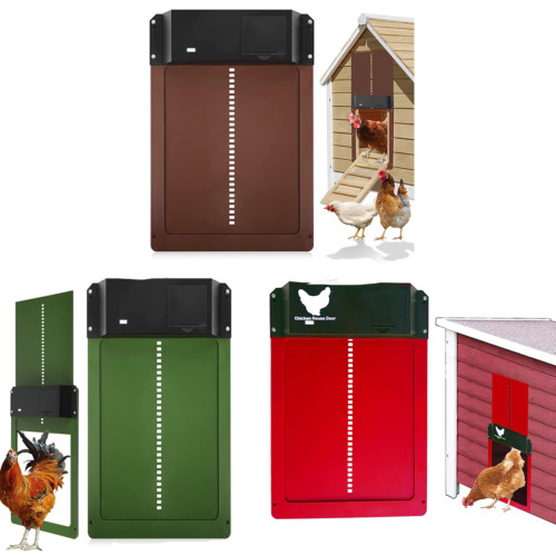 Chicken Coop Door Automatic Waterproof With Light Sensor Poultry Gate Hen NEW