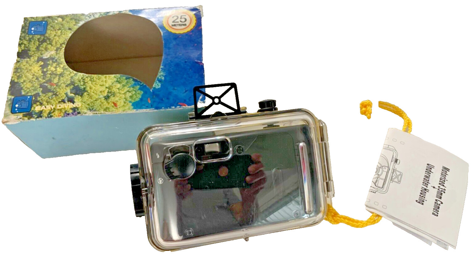 Marine X3 Motorized 35mm Underwater Camera Flash & Lexan 25 meter Hard Case NEW