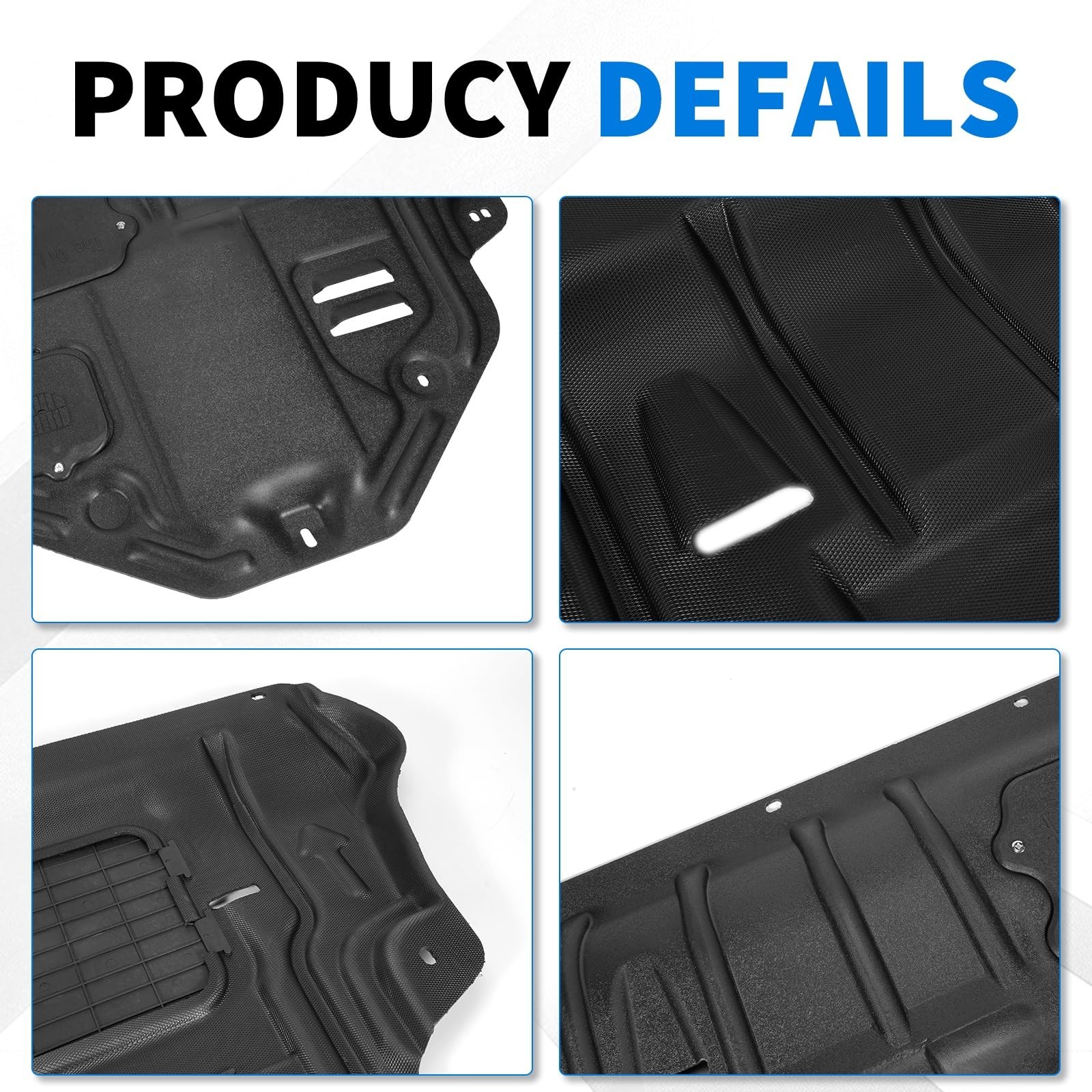 Front Lower Engine Splash Shield Compatible with Jeep Cherokee 2019 2020 2021...