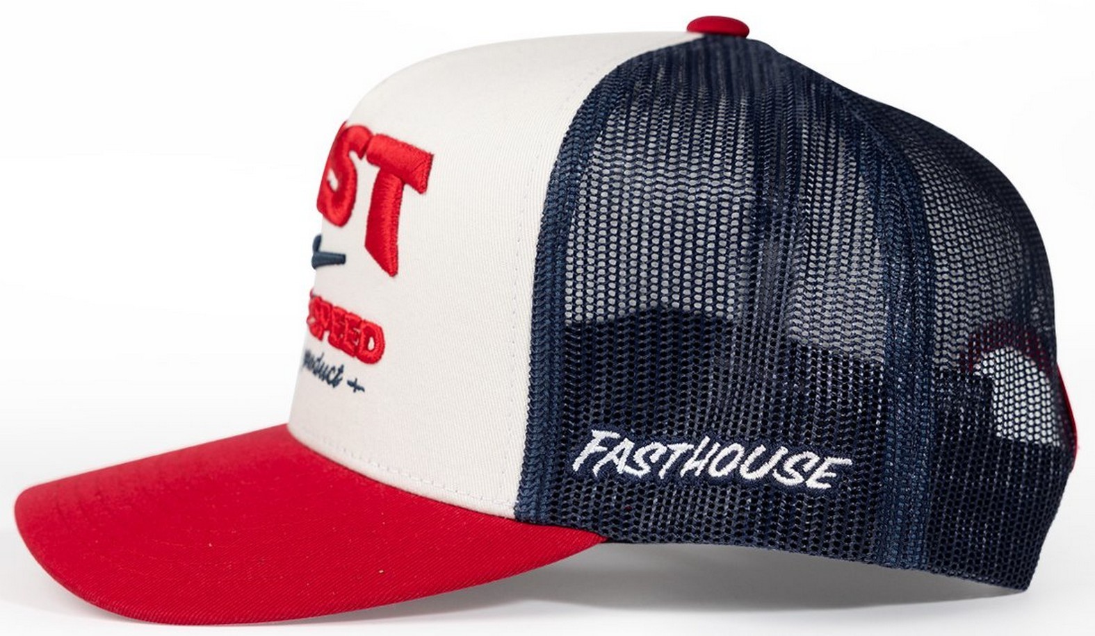 Fasthouse House of Speed Snapback Hat White/Red