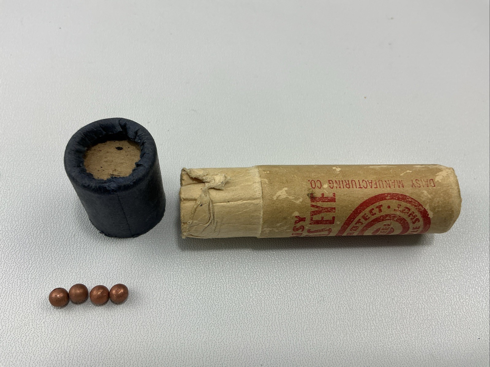 Vintage Daisy Bullseye Copprotect BB's Cardboard Tubes Full 2 Tubes