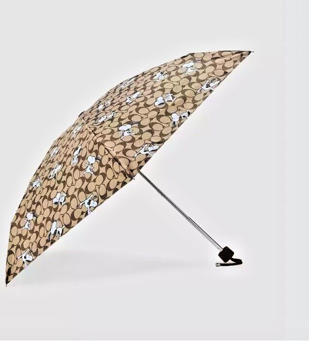 NWT Coach X Peanuts UV Protection Mini Umbrella Signature Snoopy Print Sold Out