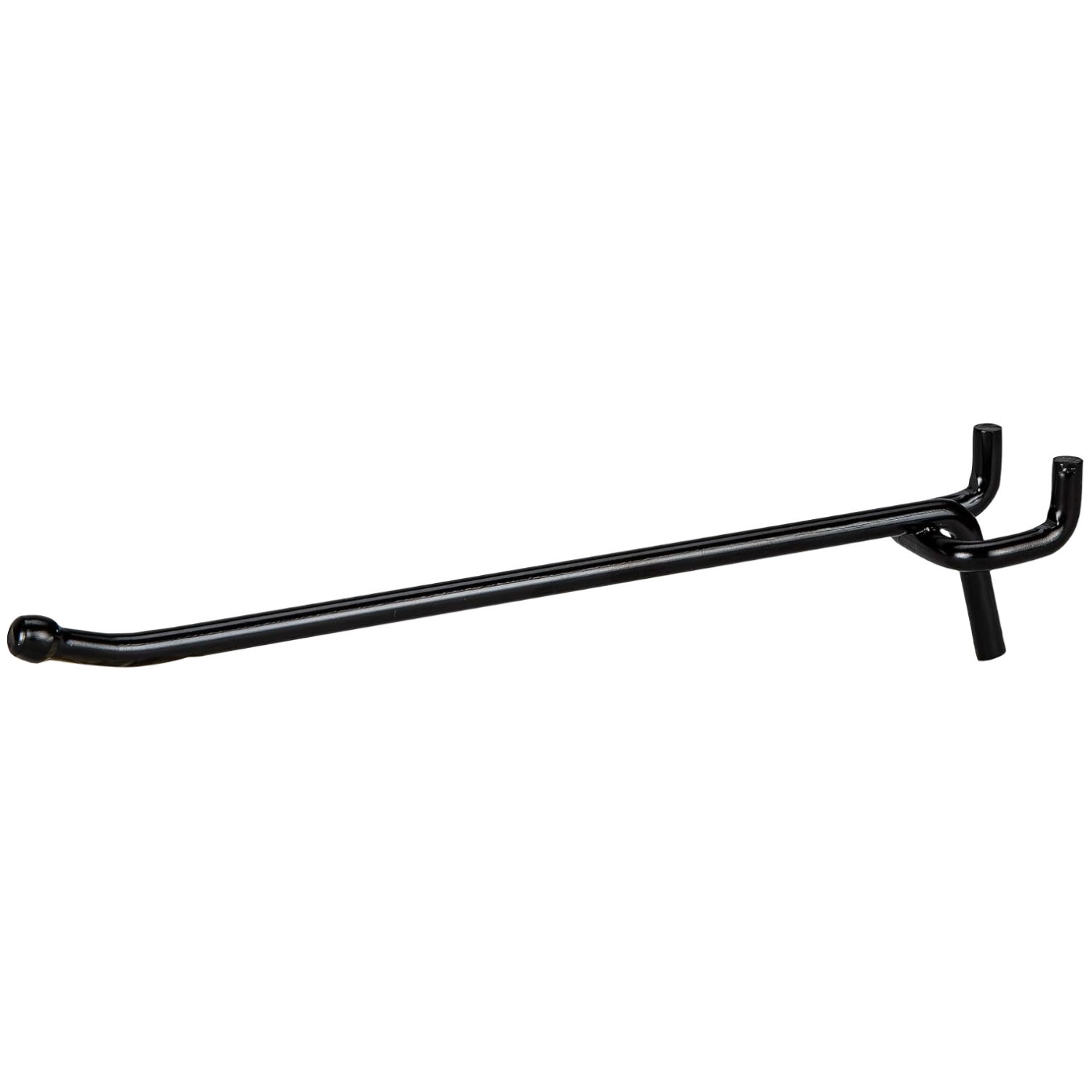 Heavy Duty Black Steel Peg Hooks, 6-Inch, 50-Pack