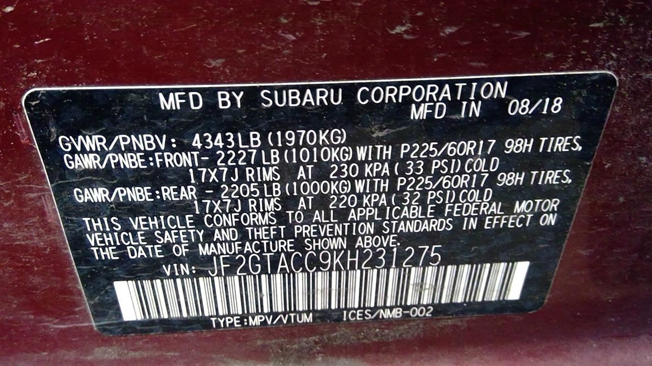 Multifunction Integrated Unit Module Fits 18-19 XV CROSSTREK 82201FL430