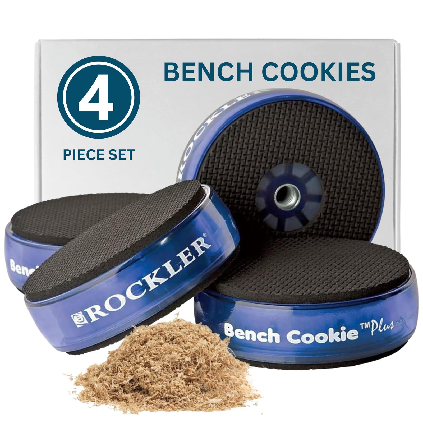 Rockler Work Bench Cookies Plus Grippers (4 Pack) – Blue