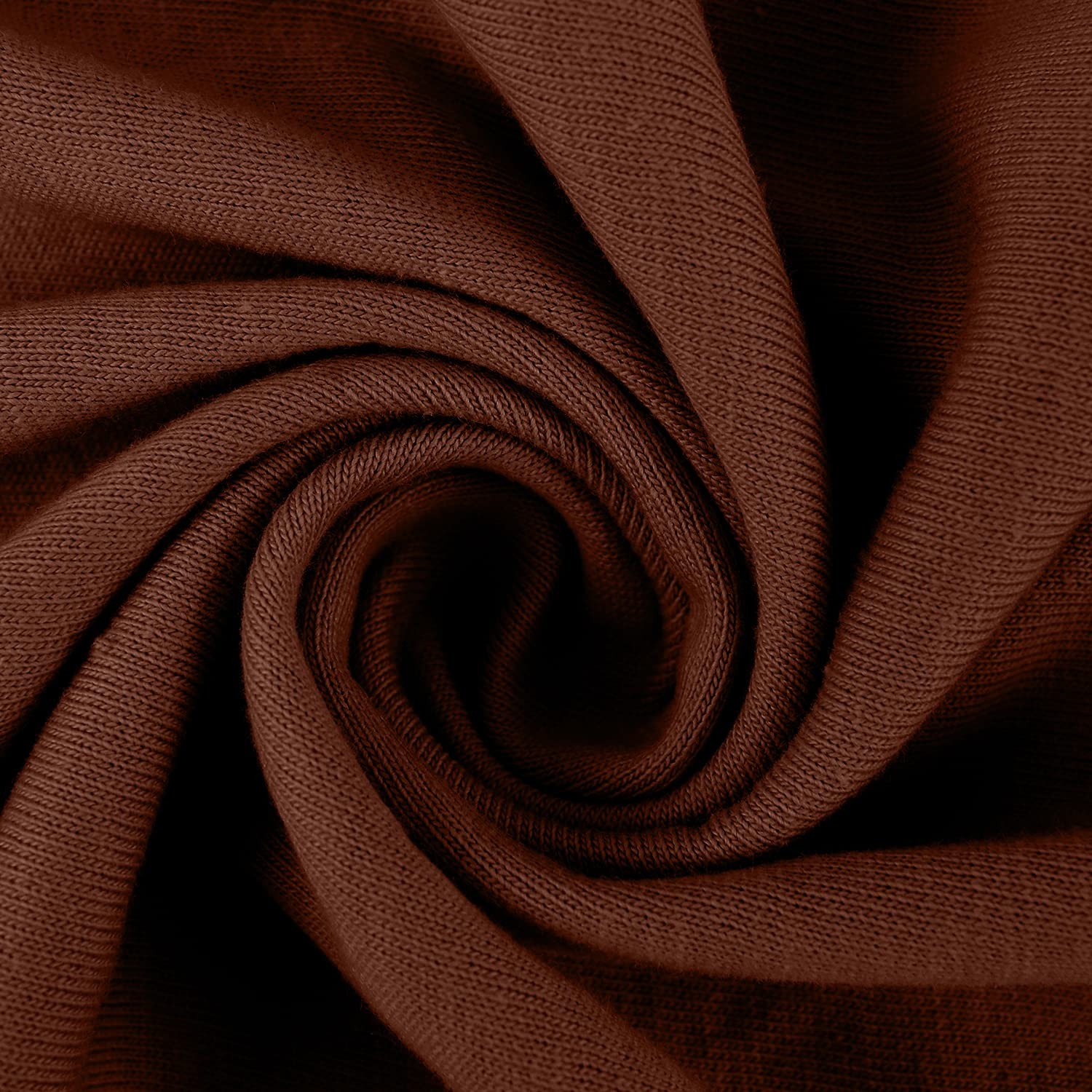 100% Cotton Jersey Fitted Sheet, Full, Brown, 16 Inch Deep Pockets, Ultra Sof...