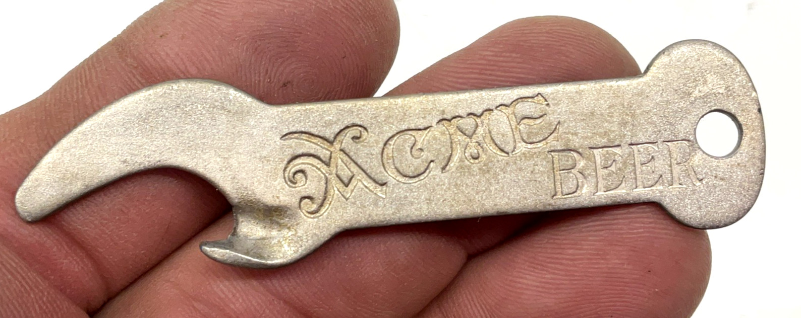 Vintage 1934/1935 Patent Acme Beer Bottle Opener Keychain