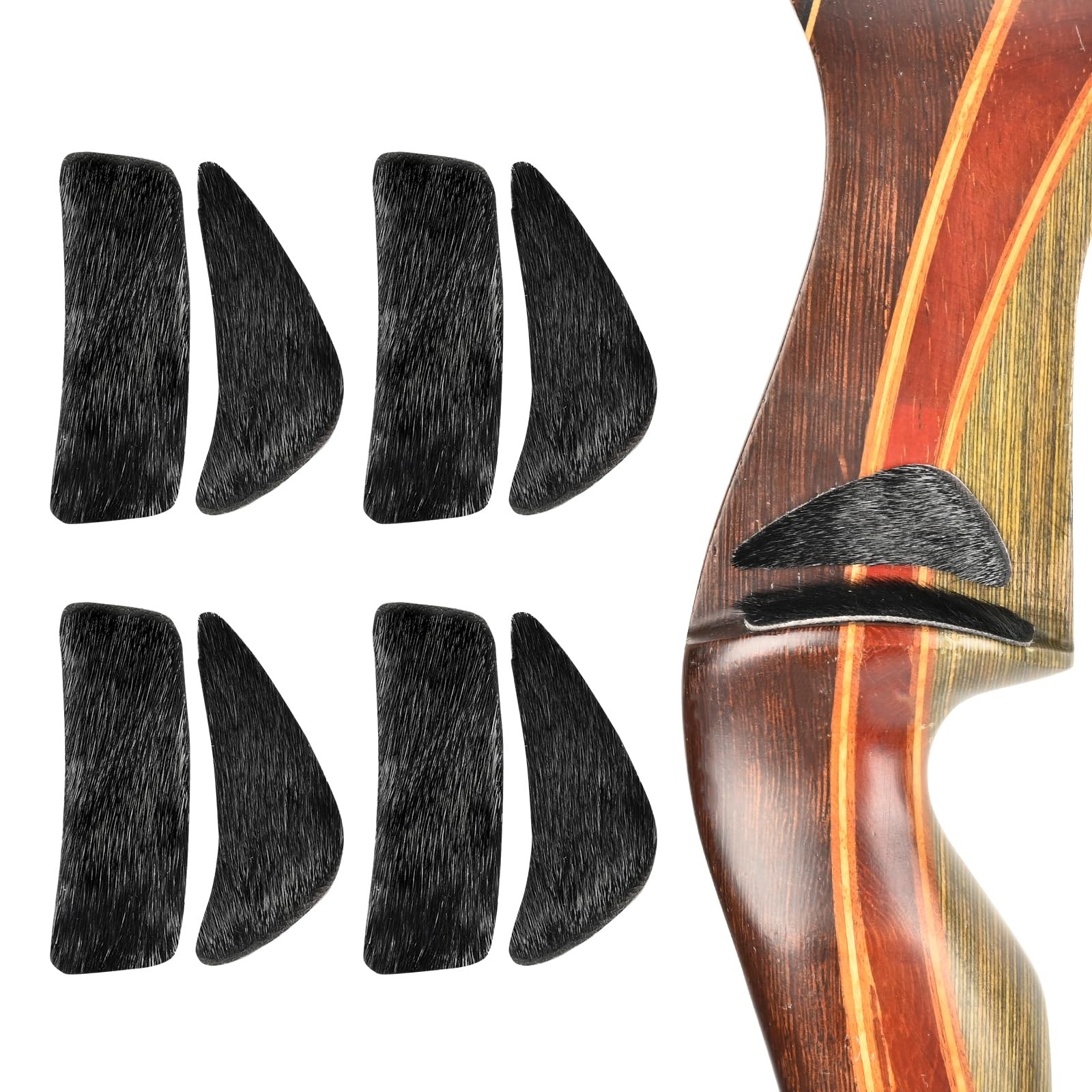 Arrow Rest for Recurve Bow - 4 Pairs Fur Recurve Arrow Rest Adhesive Bow Shel...