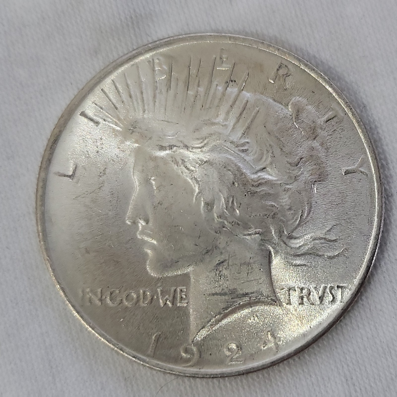 1924 Peace Silver Dollar in BU Condition