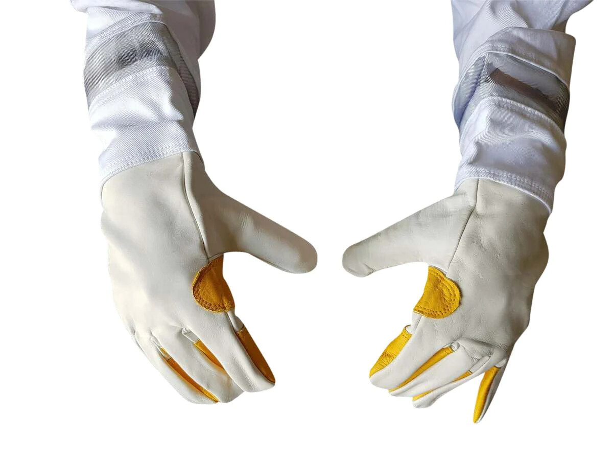 OZ ARMOUR Beekeeping Gloves Cowhide Beekeeper Gauntlets