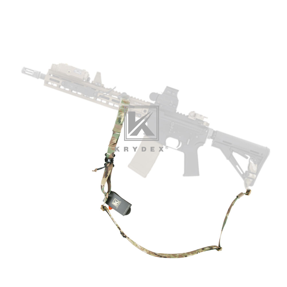 KRYDEX Tactical Sling Strap Modular Slingster Pull Tab 2-Point Quick Adjust Camo