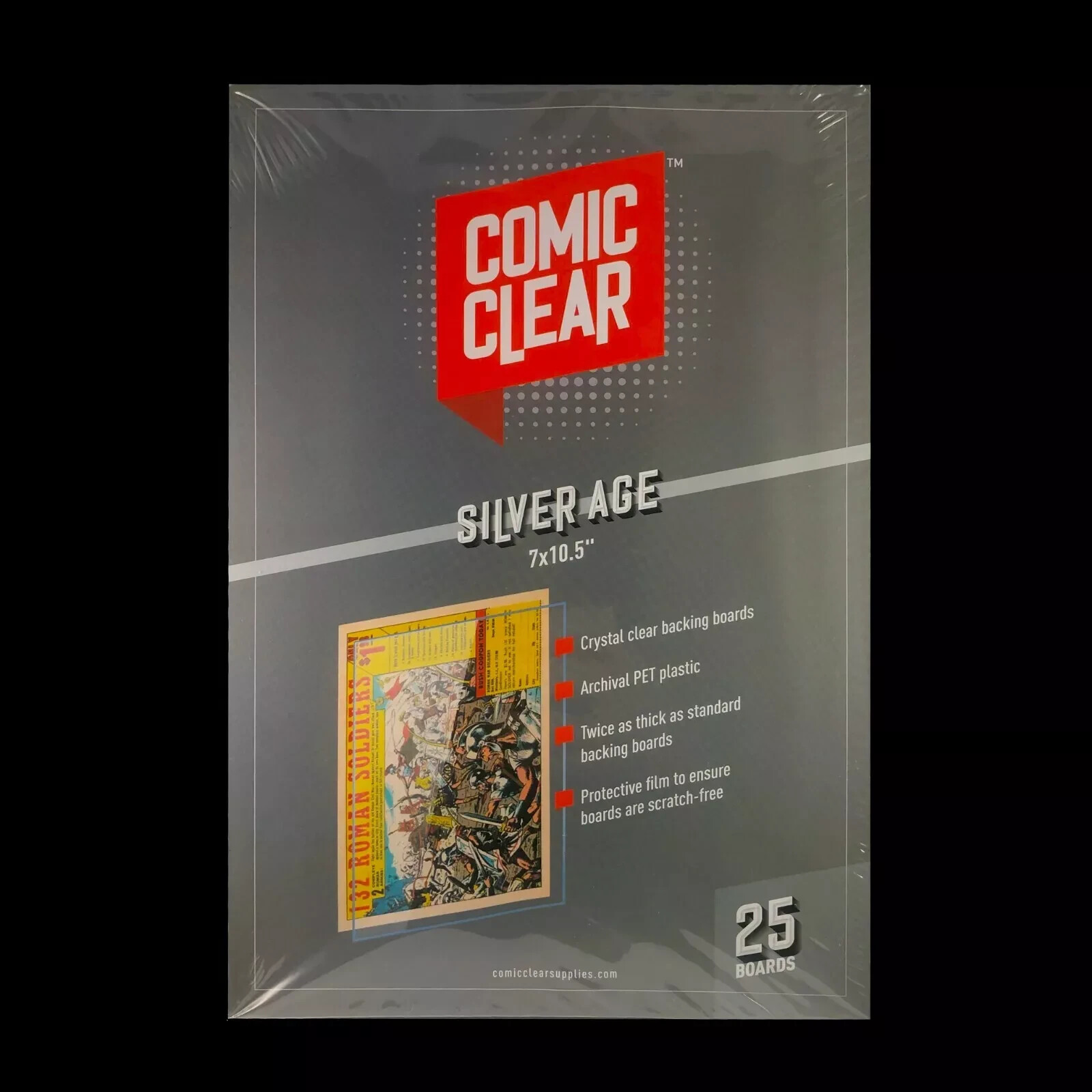 10 Clear Comic Book Backing Boards Silver Age Clear Plastic Comic Book Boards