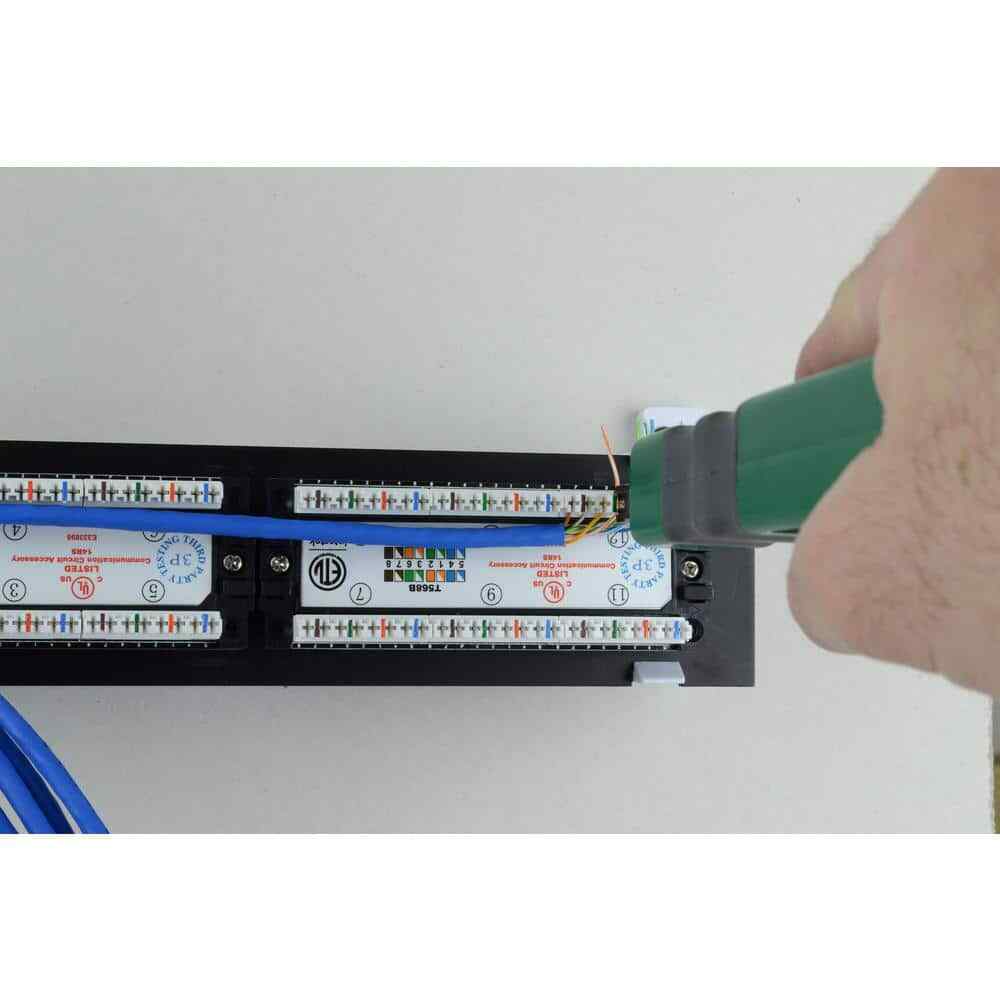 Commercial Electric 12-Port Category 5e Mini Patch Panel w/ 89D Mounting Bracket