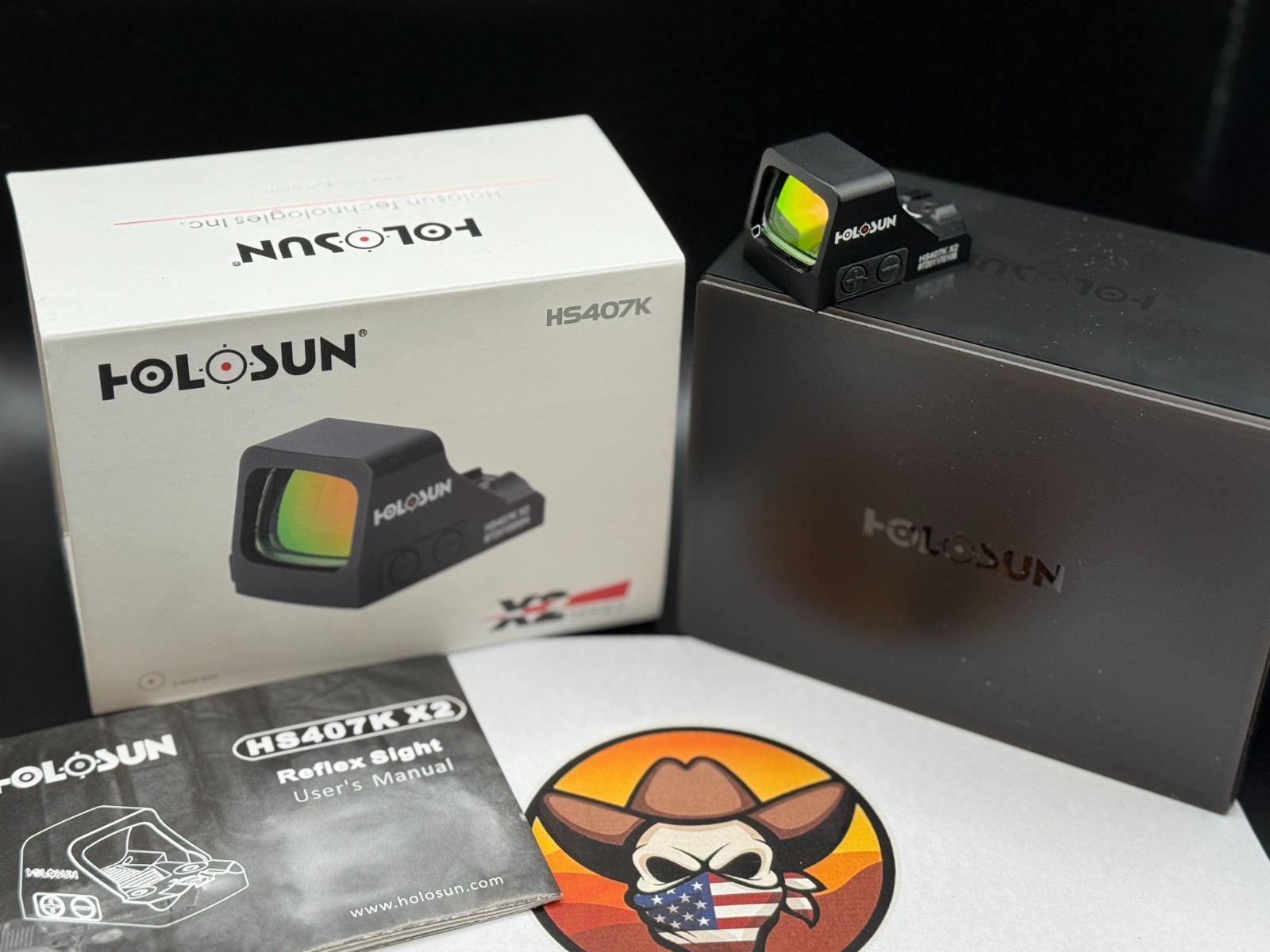 HOLOSUN HS407K-X2 6 MOA Red Dot Sight - Black