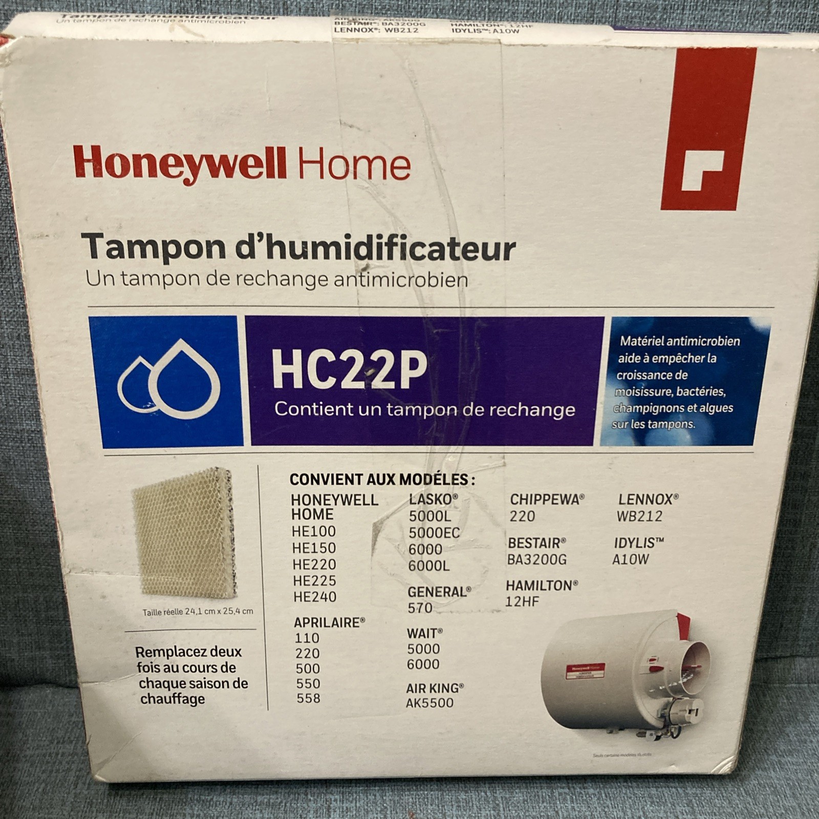 Honeywell HC22P Whole House Humidifier Filter Pad New In Damaged Box