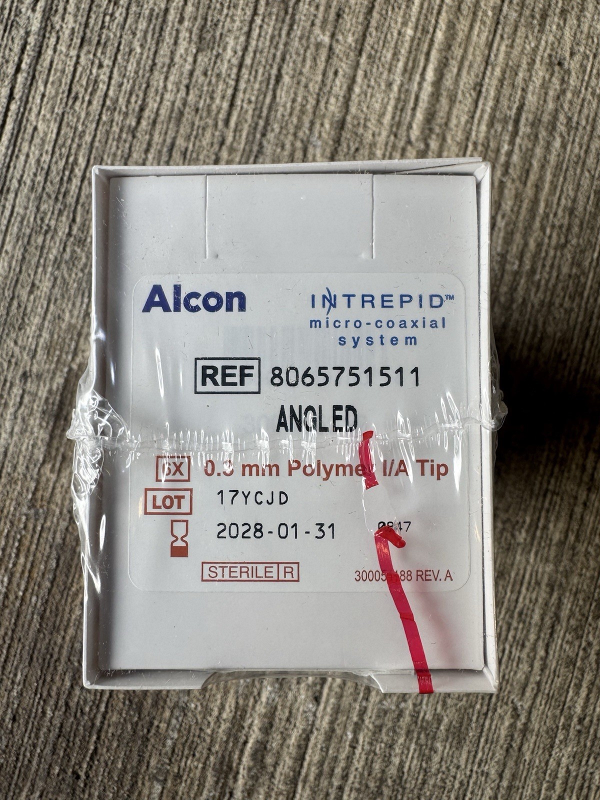 Alcon .3mm Polymer I/A Tip REF 8065751511 Intrepid Phaco Centurion Box Of 6