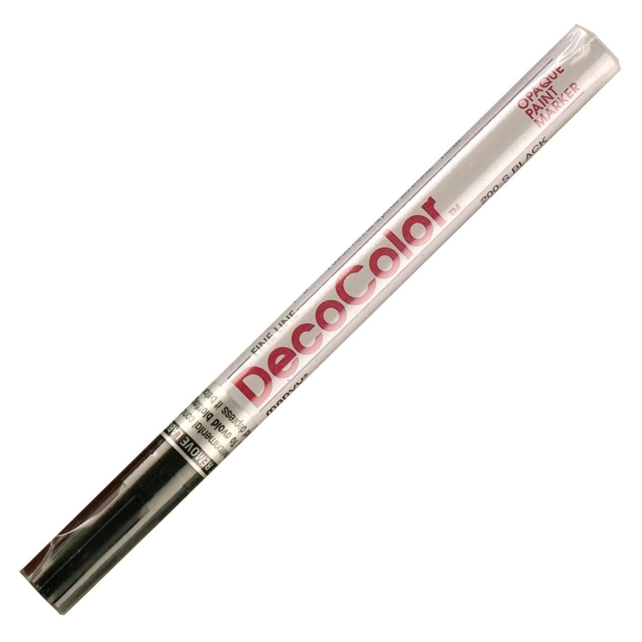 200-1 Marvy DecoColor Opaque Paint Marker, Fine Tip, Black, Pack of 1