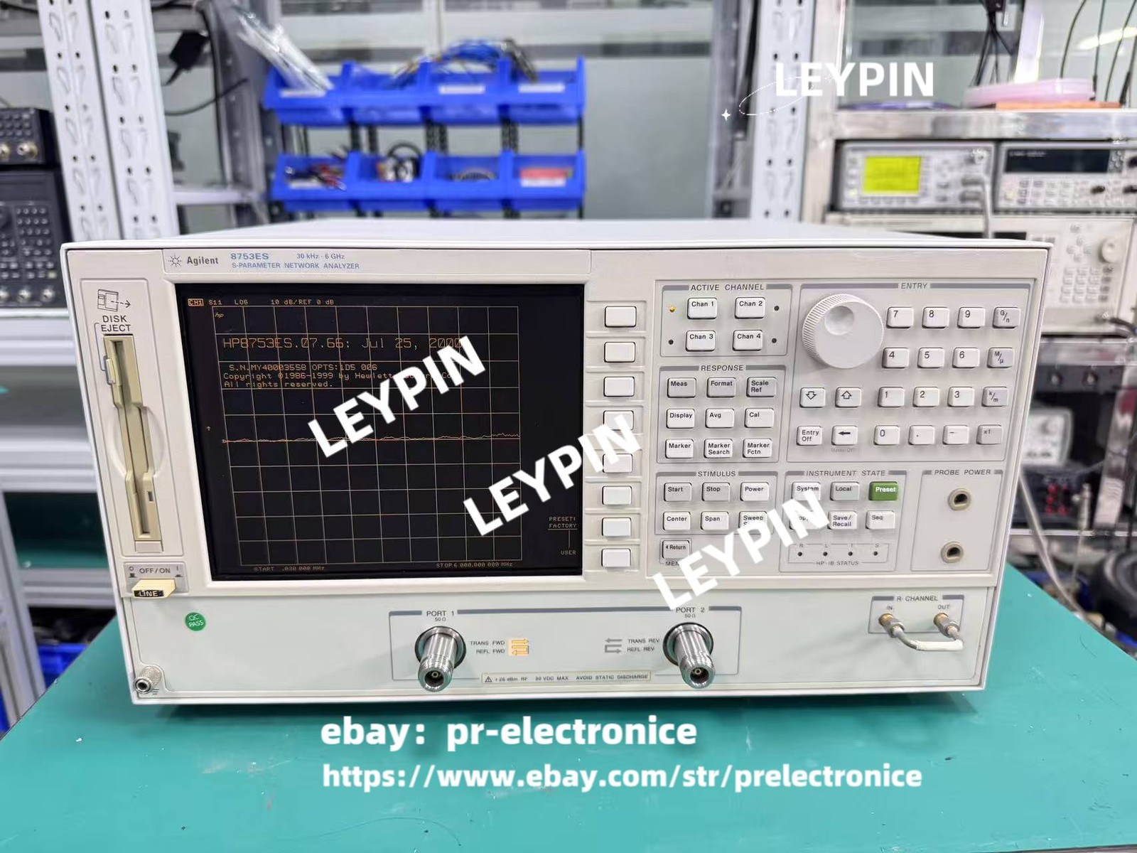 AGILENT (HP) 8753ES NETWORK ANALYZER 30 kHz-6 GHz Used Tested#pr