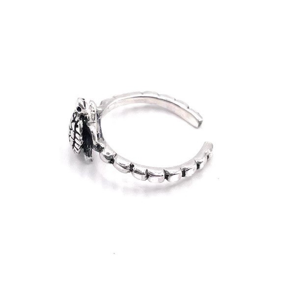 Solid Sterling Silver Sea Turtle toe ring Adjustable