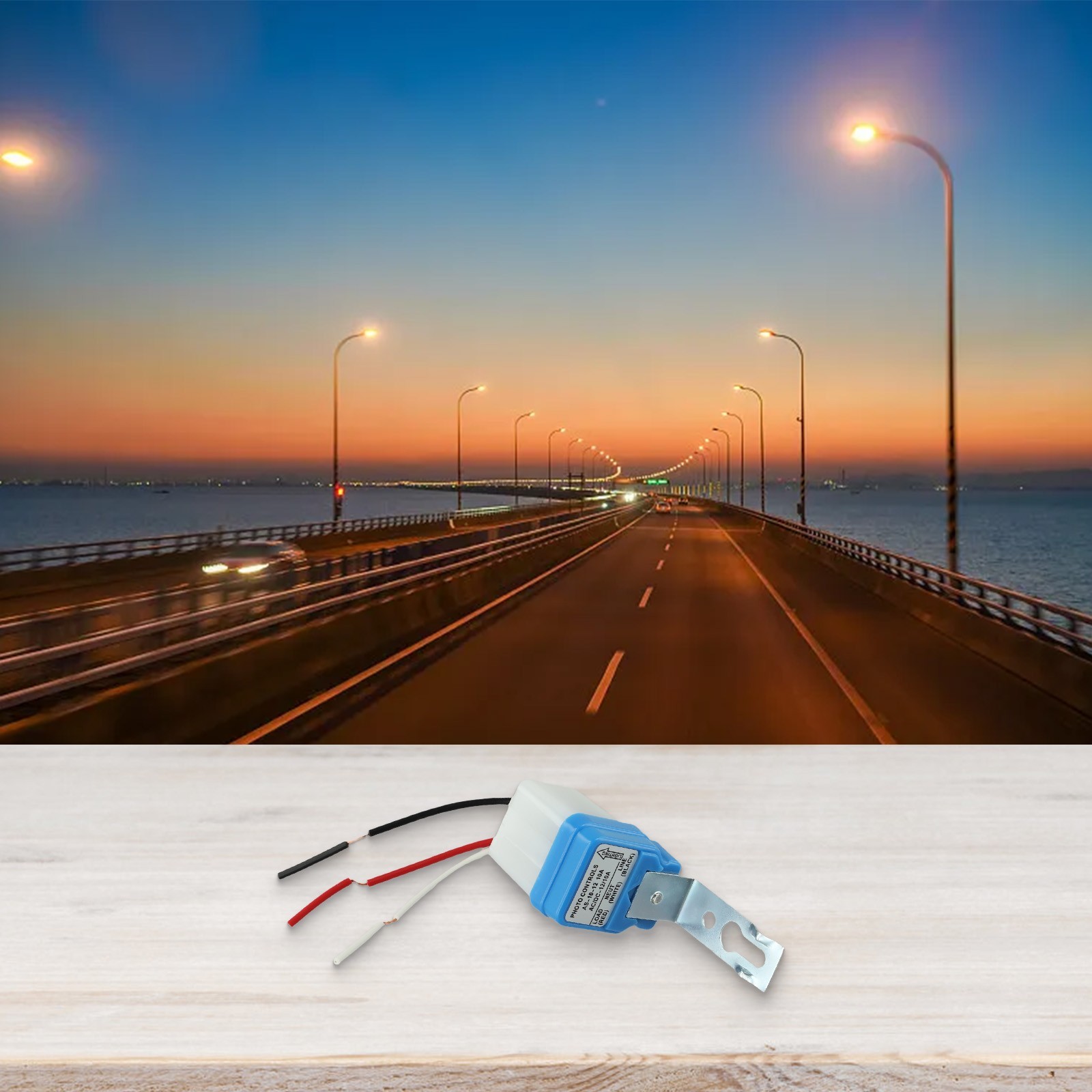AC DC Photo Sensor Switches Three Pack with Automatic Day/Night Functionality