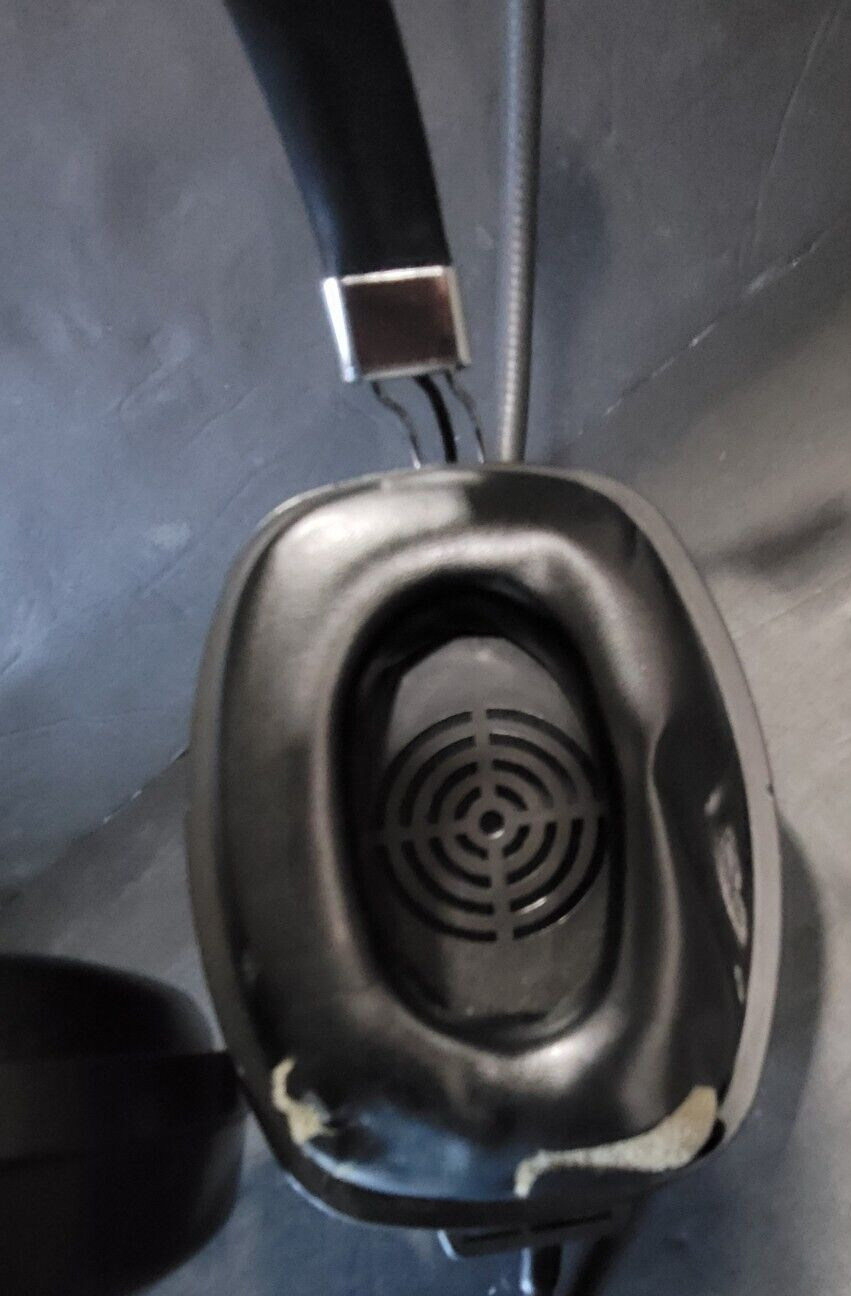 AS IS Clear-Com CC-60 Double Muff Over-Ear Headset with Microphone