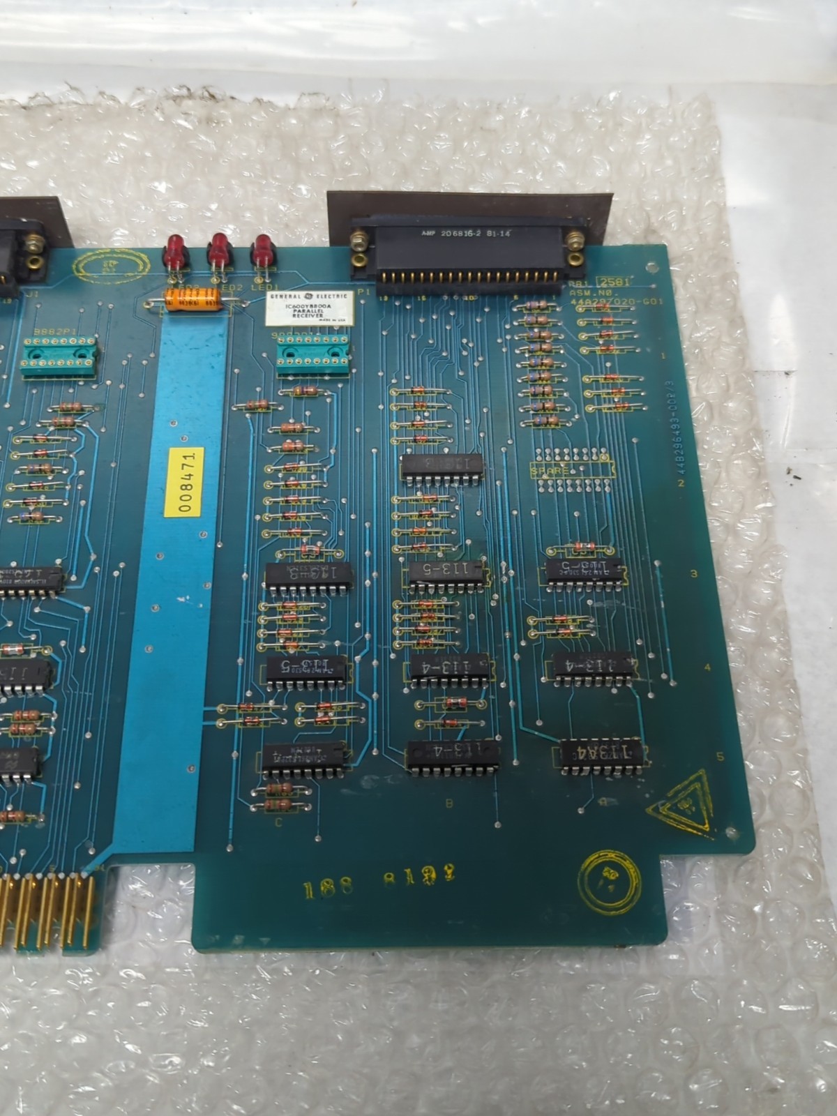 GE,IC600YB800A,PARALLEL RECIEVER BOARD PRE-OWNED