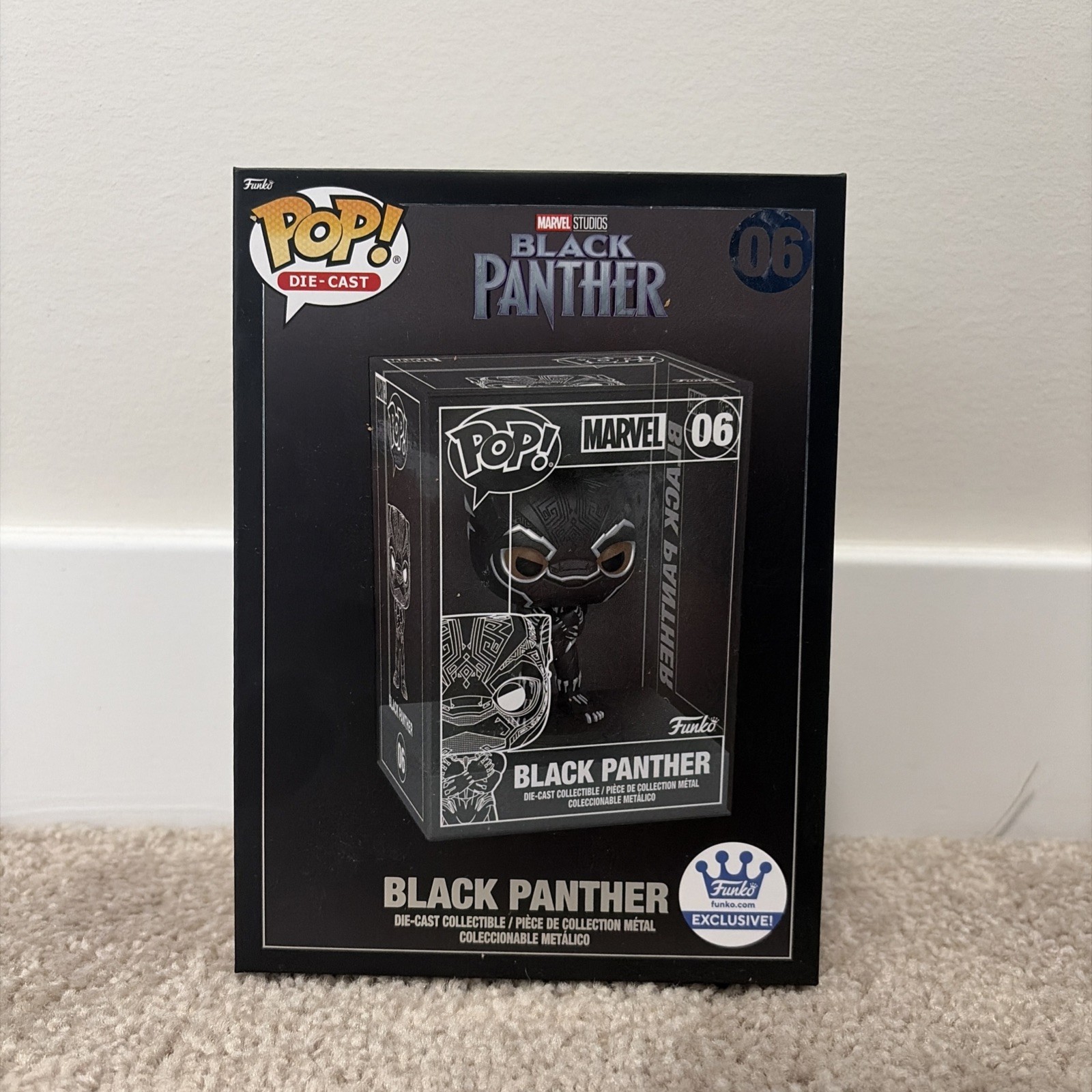 Funko Pop Die Cast Marvel Black Panther LE Chase Edition Collectible Figure