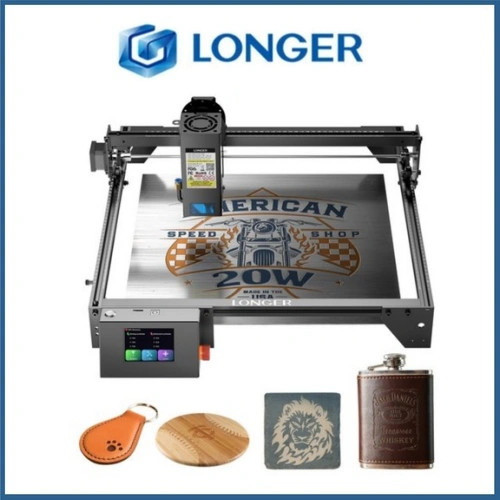 Longer RAY5 20W Laser Engraver Machine Equipped W/Protective Cover 3.5in Screen