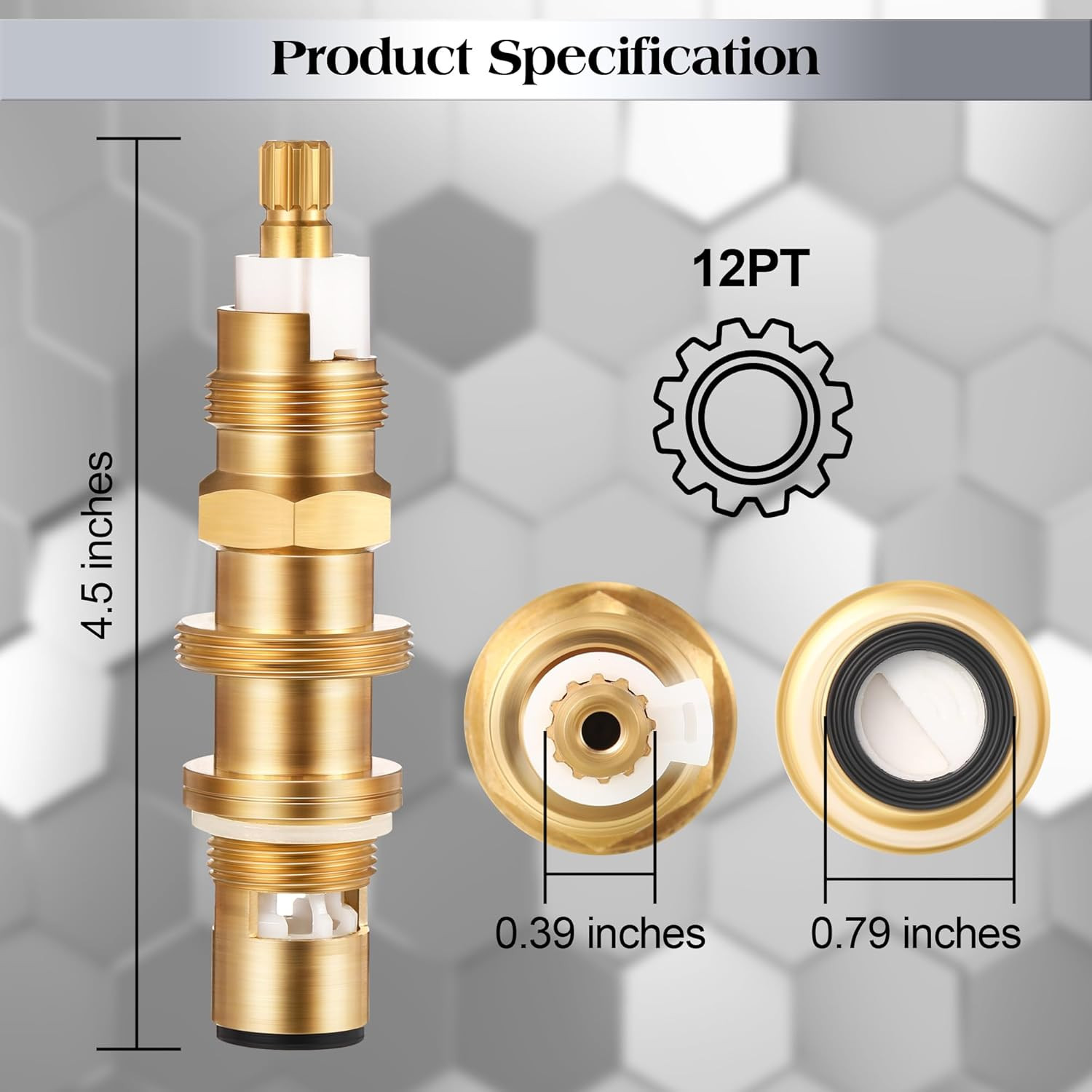 Ceramic Disc Cartridge Replacement for 910-030, Shower and Faucet Stem Compatibl