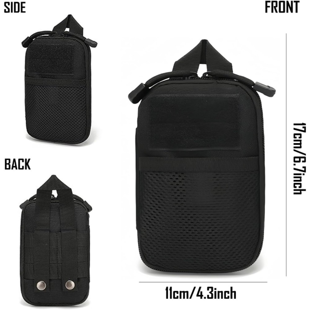 Black Tactical Molle Pouch Military Tool Waist Pack Cellphone EDC Gear Belt Bags
