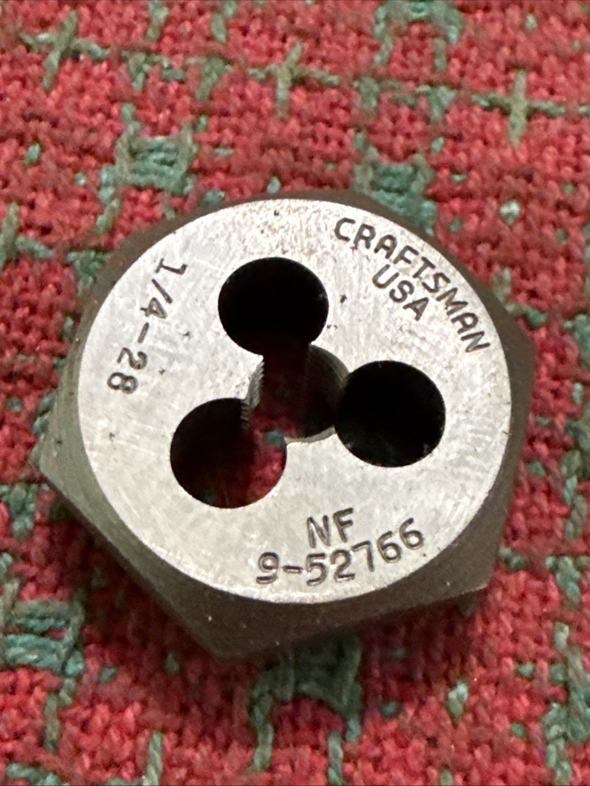 Vintage CRAFTSMAN 1/4-28 Hex Die 1” OD USA 🇺🇸 NOS