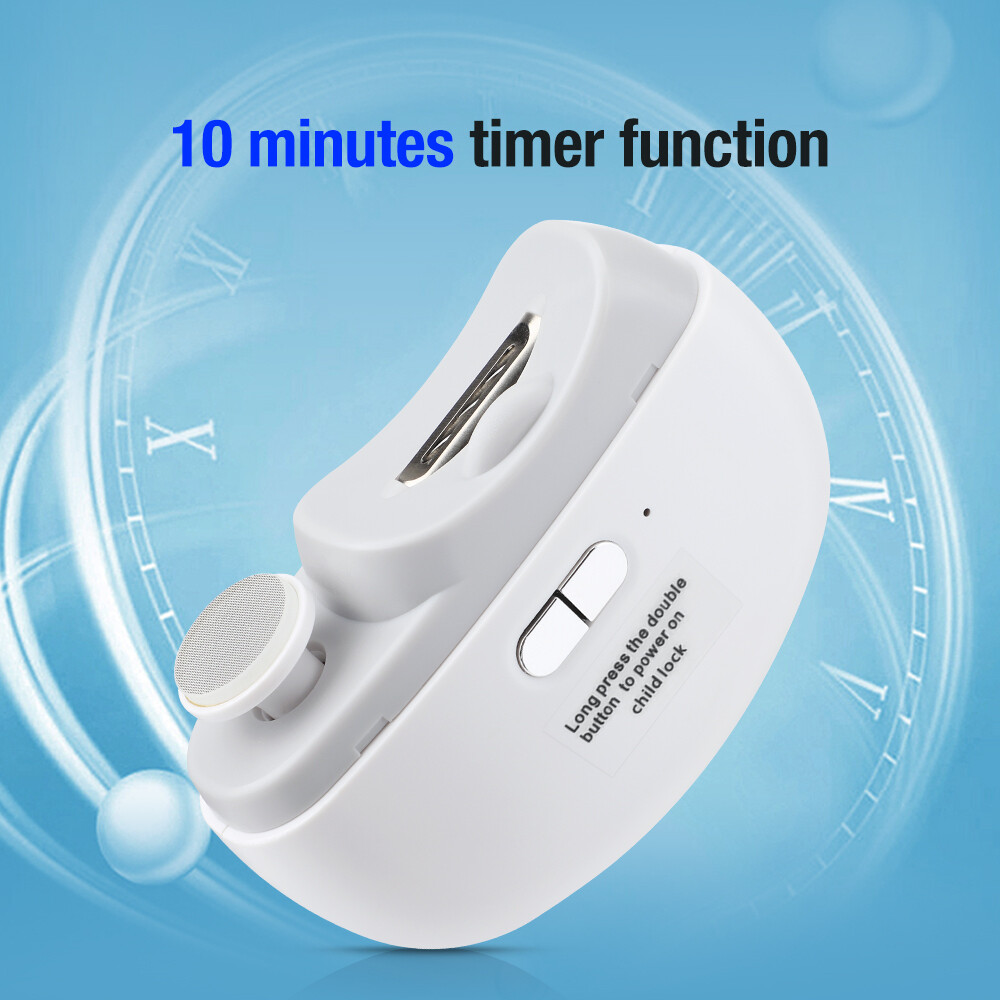 Electric Nail Grinder Automatic LED Light Trimmer Toe Cutter USB Rechargeable