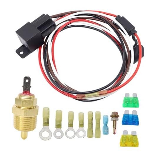 12V 40AMP Waterproof Electric Fan Relay Wiring Kit - Thermostat Temperature