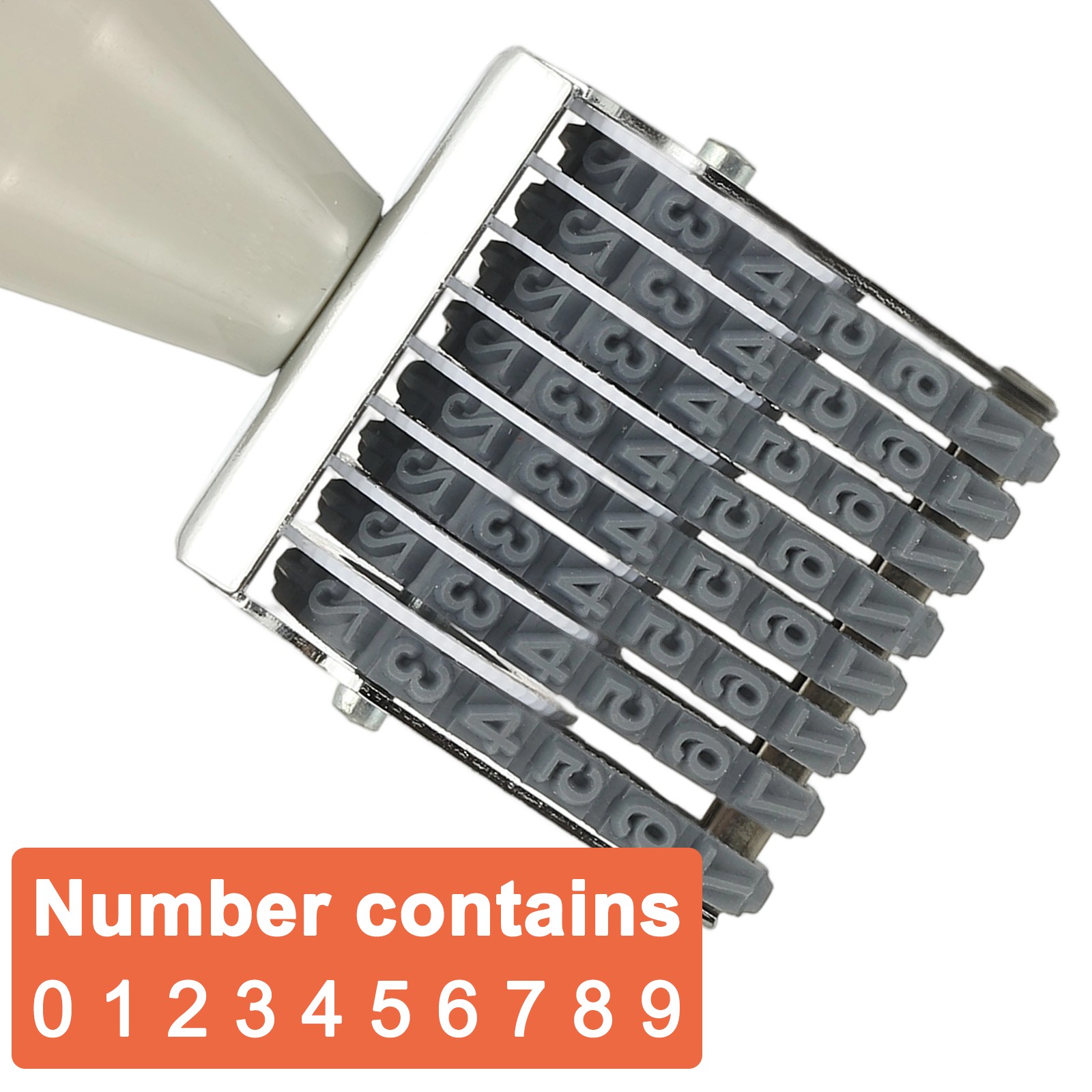 8 Digit Number Roller Stamp, 2Pcs Adjustable Rubber Stamp Symbol Office Date