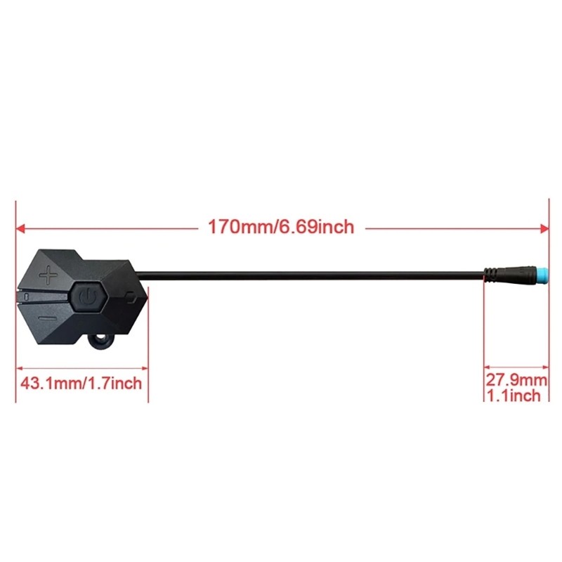 4Pin Switch Button Controller for Bafang P850C Mount Motor Display Panel